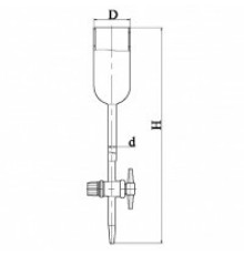 Колонка хроматографическая с краном тефлоновым (эскиз 2-1023)