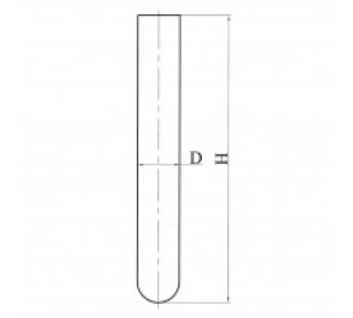 Пробирка мерная 30 мл, эскиз из 2-1113