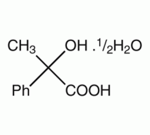 (^ +) - 2-гидрокси-2-фенилпропионовой кислоты полугидрат, 97%, Alfa Aesar, 1г